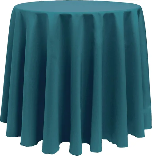 Vista 67 de Ultimate Textile Mantel redondo de lino de poliéster de 114 pulgadas, color rojo cereza