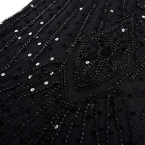 Vista 5 de Vestido vintage de los años 20 con lentejuelas para mujer, vestido de cóctel de noche con accesorios de los años 20