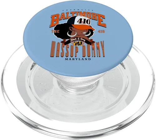 Vista 7 de Repping Baltimore 410 Melanin Pride PopSockets Adhesive PopGrip