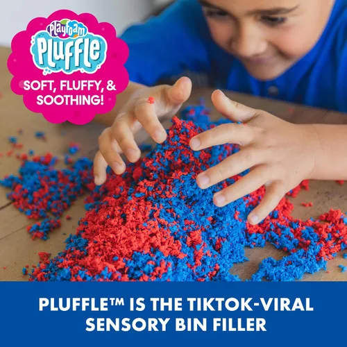 Vista 2 de Educational Insights Pluffle® Paquete de 4 - Conjunto de Espuma para Contenedor Sensorial, Alternativa Sin Desorden a los Juguetes de Arena y Slime