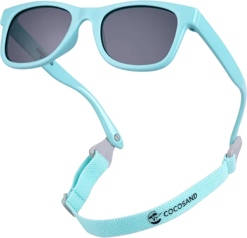 Vista 8 de COCOSAND Flexible Polarized Baby Sunglasses with Strap Beige