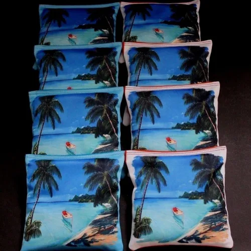 Vista 3 de Custom Shark Attack Submarine Set of 8 Regulation Cornhole Bags B40