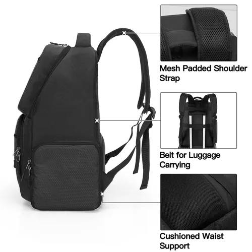Vista 3 de Trunab Travel Backpack Compatible with Xbox Series X Carrying Case Game Storage Bag with Inner Divider for Xbox XS Console, Multiple Pockets for