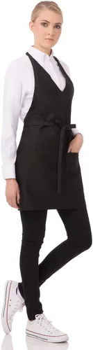 Vista 2 de Chef Works - Delantal unisex con cuello en V