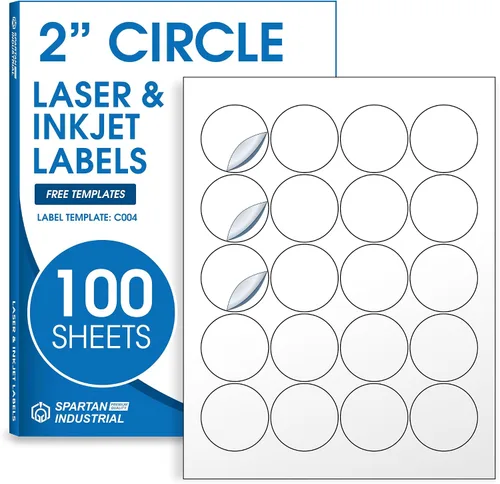 Vista 13 de Etiquetas circulares de 0.75" para láser y inyección de tinta, Spartan