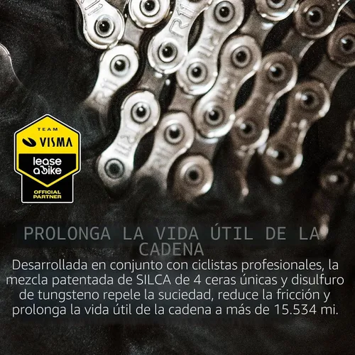 Vista 3 de SILCA Mezcla de cera de cadena de bicicleta secreta, lubricante de cadena