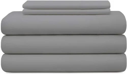 Vista 3 de Juego de sábanas de algodón de 15 pulgadas de profundidad con 2 fundas de almohada de 800 hilos para cama individual de 4 piezas