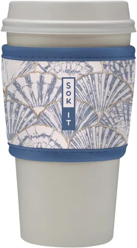 Vista 131 de Sok It HotSok Coffee & Tea - Funda de neopreno con aislamiento reutilizable (floral abstracto)