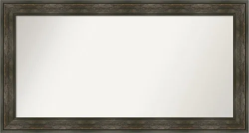 Vista 34 de Amanti Art Espejo de baño marrón para sobre fregadero, 26 x 26 pulgadas, espejo de tocador cuadrado marrón rústico Alexandria, marco de madera