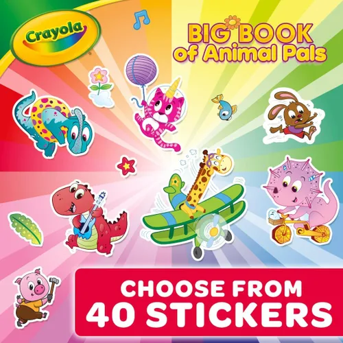 Vista 5 de Crayola Libro para colorear, libro grande de amigos de animales, 288 páginas para colorear, regalo para niños, edad 3, 4, 5, 6