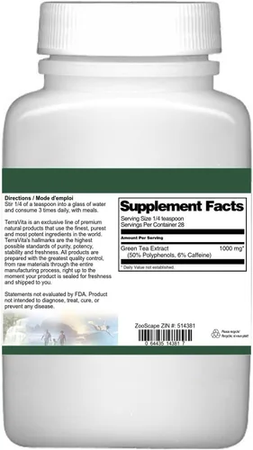 Vista 3 de Extracto de té verde (50% polifenoles) (6% de cafeína) Polvo (1 oz, ZIN: 514381) - Paquete de 3