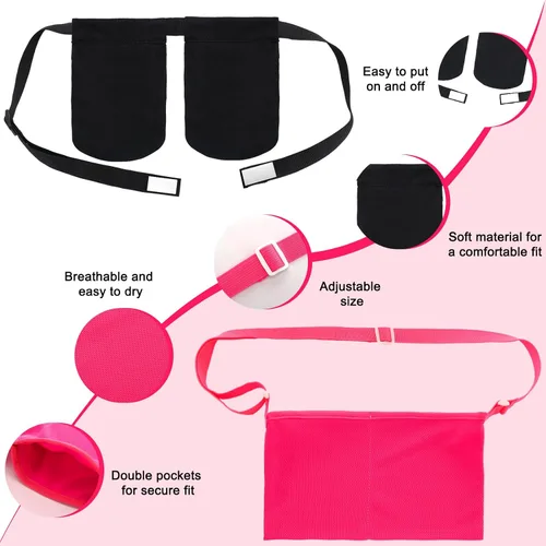 Vista 3 de Tondiamo Bolsa de drenaje ajustable para mastectomía con bolsa de ducha, bolsa de drenaje, camisas de pecho, dos bolsillos, suministros