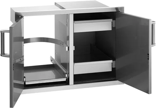 Vista 2 de FireMagic Select - Puertas dobles con bandeja para tanque/guardapolvos/cajones dobles