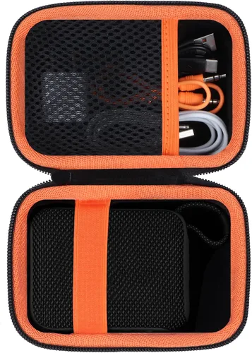 Vista 27 de Funda de silicona Lebakort compatible con altavoz portátil JBL GO 4 (Funda negra)