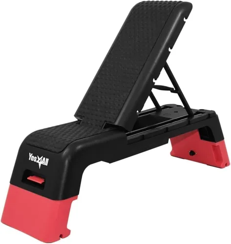 Vista 9 de Yes4All - Banca multifuncional para aeróbicos - Estación de fitness versátil, banco de pesas, step aeróbico, caja de pliometría para entrenamientos
