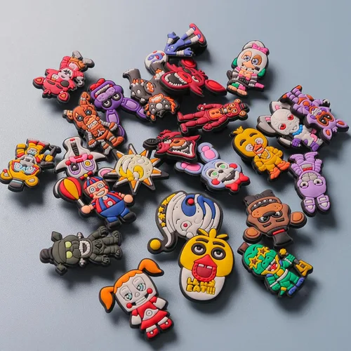 Vista 3 de 24pcs Dibujos Animados Croc Encantos para Zapatos Encantos Video Game Película PVC Charm para Croc Zapato, Cloruro de polivinilo, No es una piedra