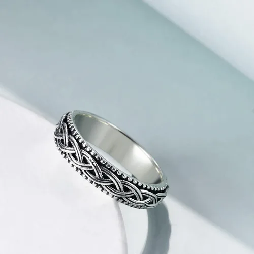 Vista 41 de YAFEINI Anillo giratorio de plata de ley para mujer, nudo celta, girasol, margarita, corazón, árbol de la vida, joyería de regalo para mujeres