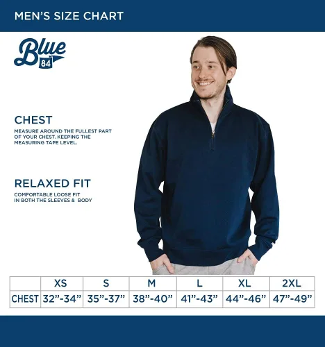Vista 7 de Blue 84 Sudadera con cremallera de un cuarto para hombre de la NCAA