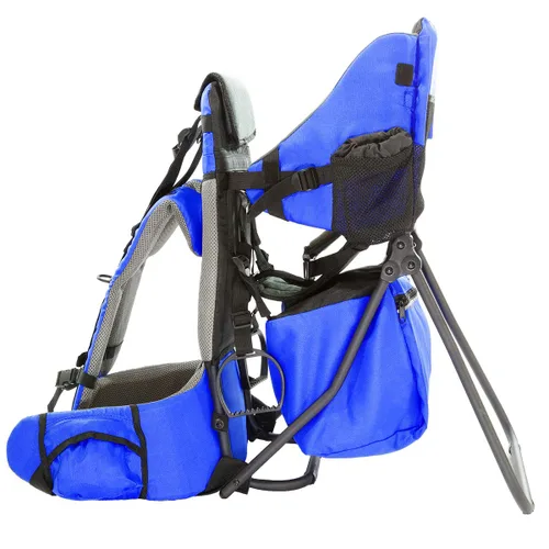 Vista 4 de Clevr Mochila transportadora para bebé, ligera con visor y cobertor contra el sol, Rojo o Verde, Azul