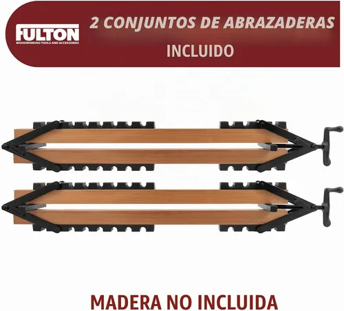 Vista 2 de Peachtree - Abrazaderas de presión para carpintería, paquete de 2 abrazaderas de presión de 4 vías, paneles de sujeción desde las cuatro