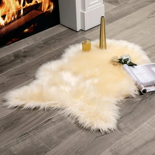 Vista 23 de MIULEE Alfombra de Área de Lujo Súper Suave y Esponjosa de Piel Sintética Rectangular Alfombra Decorativa de Felpa Shaggy para Mesita de Noche Sofá