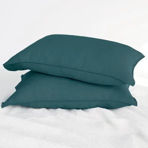 Vista 14 de Linen World - Juego de 2 fundas de almohada de lino francés, fundas de almohada que absorben la humedad lavadas a la piedra