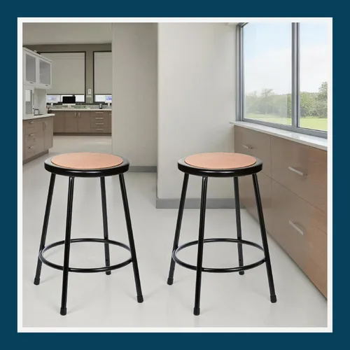 Vista 2 de OEF Furnishings OEF6218-10/2 Taburete redondo multiusos de grado comercial prémium