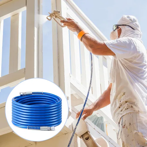 Vista 7 de Manguera pulverizadora de pintura sin aire de 50 pies x 1/4 pulgadas, manguera de pulverización de pintura sin aire de alta presión de 8500 PSI