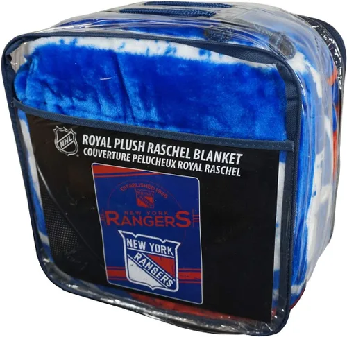 Vista 3 de Manta Raschel de felpa con licencia oficial de la NHL "Stamp", multicolor, 60 x 80 pulgadas
