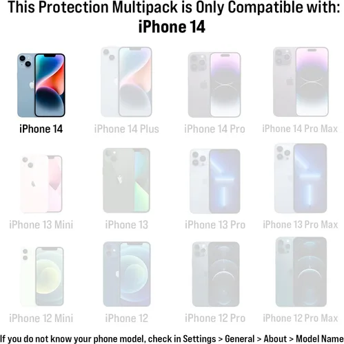 Vista 10 de Scooch Protector de pantalla 5 en 1 para iPhone 11 (paquete de 3) con protector de lente de cámara (paquete de 2) vidrio templado 9H de alta