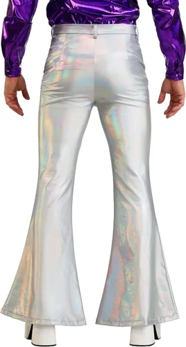 Vista 5 de FUN Costumes Pantalones holográficos de discoteca para hombre