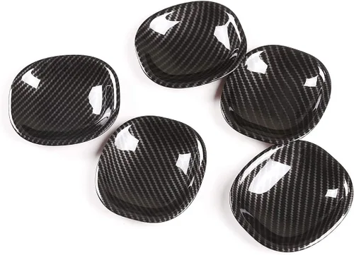 Vista 3 de Adhesivo ABS para manija de puerta exterior de automóvil para Mercedes Benz Clase G W463 G500 2019-2020 Accesorio de automóvil (fibra de carbono)