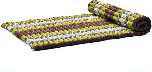 Vista 22 de Leewadee - Colchón de piso plegable - Futón japonés enrollable -Alfombra de tatami triple pliegue - Cama de piso para invitados - Colchón de camping