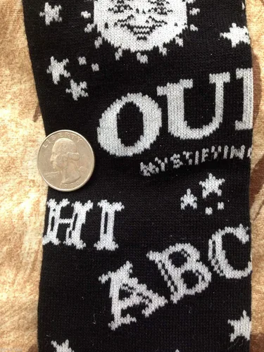 Vista 3 de Ouija Board Print - Calcetines hasta la rodilla para mujer, talla 9-11