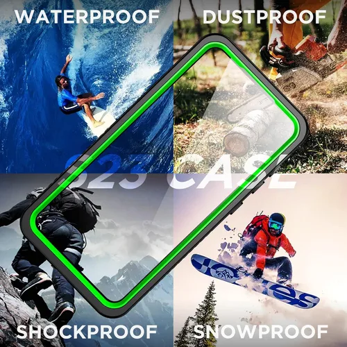 Vista 6 de Funda para Samsung Galaxy S23, lente y protector de pantalla incorporados a prueba de agua, cuerpo completo a prueba de golpes, a prueba de caídas