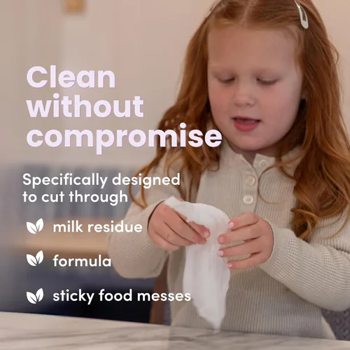 Vista 5 de Dapple Spray de limpieza multiusos para bebés y toallitas multiusos (paquete de 2) botella de 16.9 onzas líquidas, 30 toallitas de limpieza