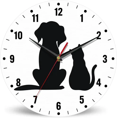 Vista 11 de SPUNKER Reloj de pared con bandera estadounidense, reloj de pared de cocina con bandera estadounidense, reloj de día de la independencia de 10