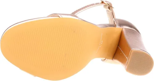 Vista 5 de Sandalias de bloque grueso con tiras para mujer, correa al tobillo, puntera abierta, tacón alto para vestido, boda, fiesta, noche, oficina, zapatos