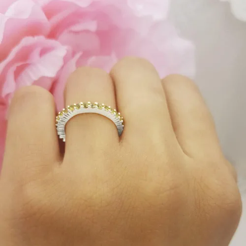 Vista 3 de Dazzlingrock Collection Anillo apilable de oro de 14 quilates de 1,00 quilates (quilates)