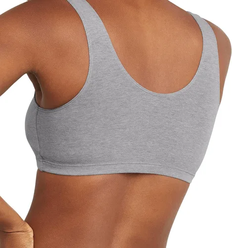 Vista 4 de Hanes Women's Scoopneck Bralette Pack,Cotton Crop Top, 3-pack