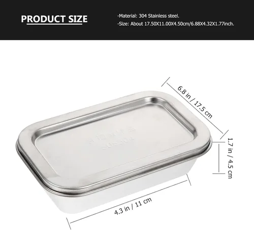 Vista 8 de Cabilock Mantequillera ancha con tapa para mantequilla con suministro de cocina de acero inoxidable 304 para el hogar