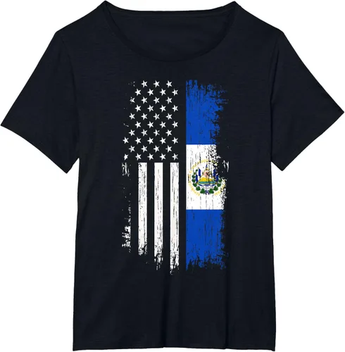 Vista 36 de Camiseta de la bandera de Estados Unidos salvadoreño - Camiseta de El Salvador USA