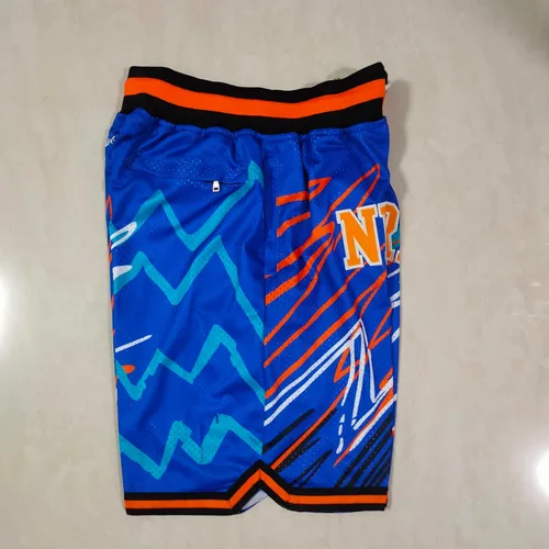Vista 3 de Pantalones cortos de baloncesto para hombre, malla retro bordada con bolsillos, pantalones cortos de entrenamiento para gimnasio, atléticos, casuales