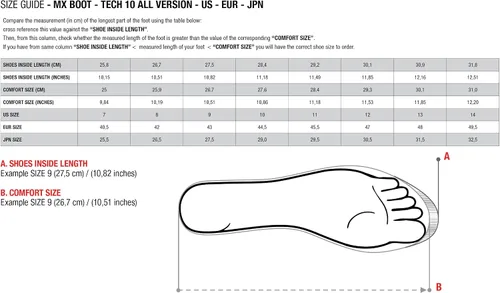 Vista 7 de Alpinestars Tech 10 Botas de motocross de alto rendimiento, con certificación CE, 7, negro/rojo Fluo