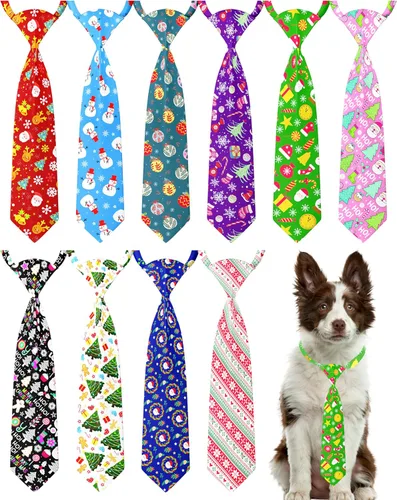 Vista 30 de PET SHOW Paquete de 10 corbatas para perros de feliz cumpleaños, XS