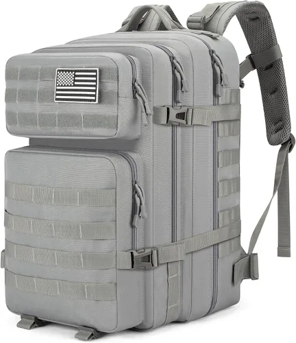 Vista 8 de Mochila Táctica 45L, Mochila Militar del Ejército, Resistente al Agua, Paquete MOLLE, Mochila de 3 Días de Emergencia Grande para Hombres y Mujeres