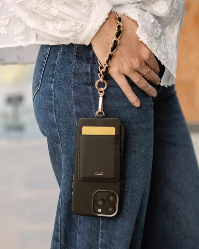Vista 3 de Coehl CARYNE - Cordón universal 3 en 1 para teléfono y correa de mano con soporte para tarjeta de identificación