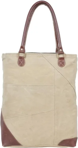 Vista 3 de Myra Bag Bolso tote de lona occidental para mujer - Bolso de cuero de algodón Topedo, Topedo
