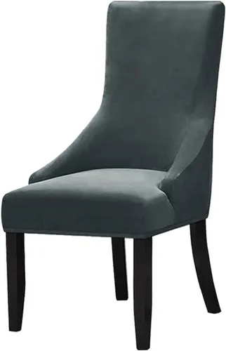 Vista 35 de Juego de 1 fundas elásticas para silla con respaldo de ala, protector reutilizable para silla de brazo, protector lavable para silla de comedor