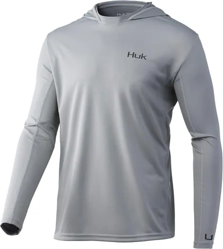 Vista 8 de HUK - Sudadera con capucha Icon X para hombre Camisa de pesca con protección solar UPF +50 Negro - Nuevo Logo